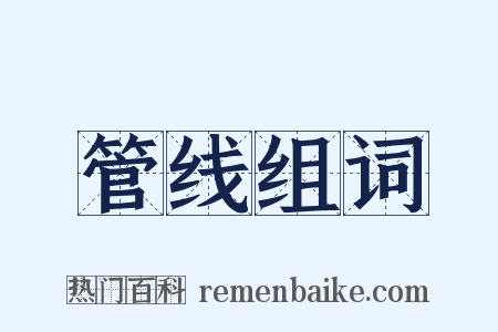 管线组词是什么意思的图片